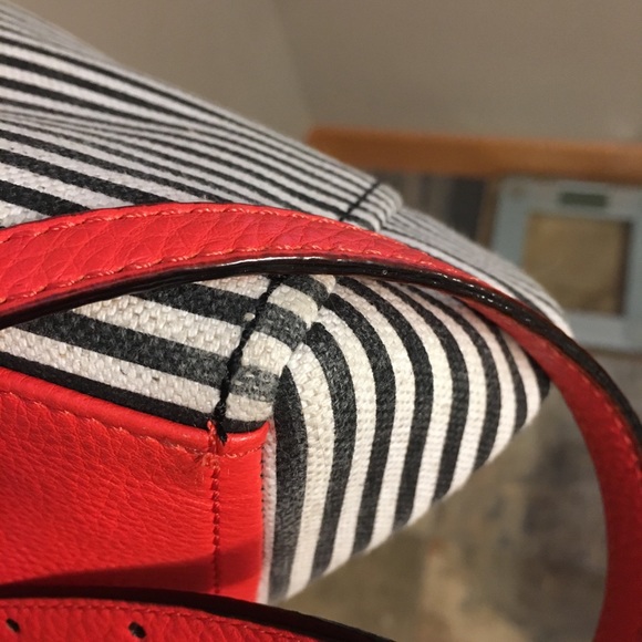 SOLD Kate Spade ♠️ Backpack B&W Canvas - Picture 6 of 6